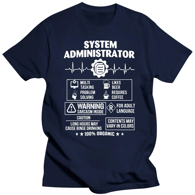 System Administrator Multi Tasking Problem Solving Likes Beers Requires Coffee T-Shirt