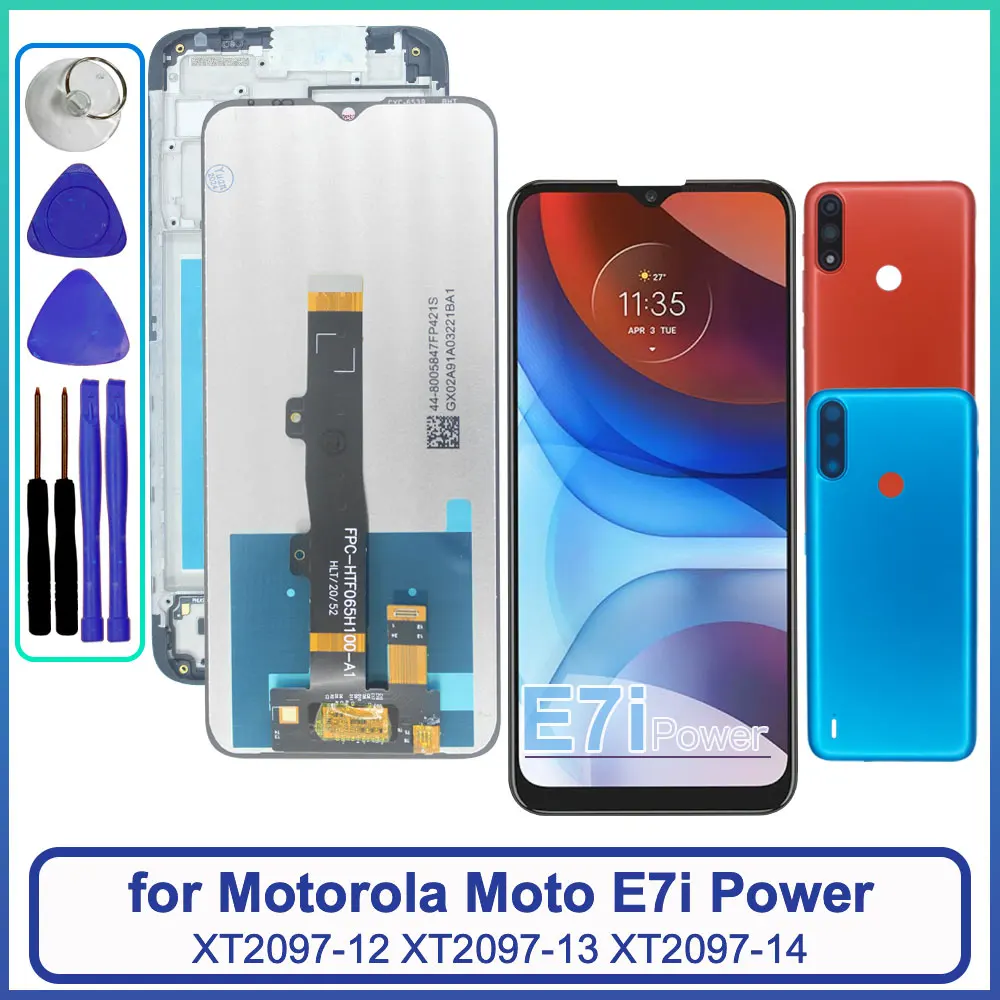 Nueva Pantalla LCD para Motorola Moto E7i Power, Pantalla Táctil Digitalizadora de Repuesto para Teléfono Moto E7i Power, Pantalla LCD XT2097-12