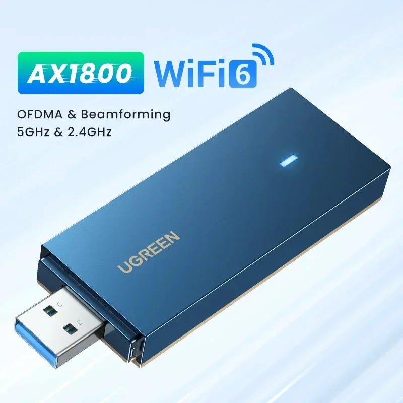 Adaptador WiFi AX1800, WiFi6, USB 3,0, 5G y 2,4G, doble banda, para PC, portátil, antena WiFi, USB, receptor Ethernet NIC