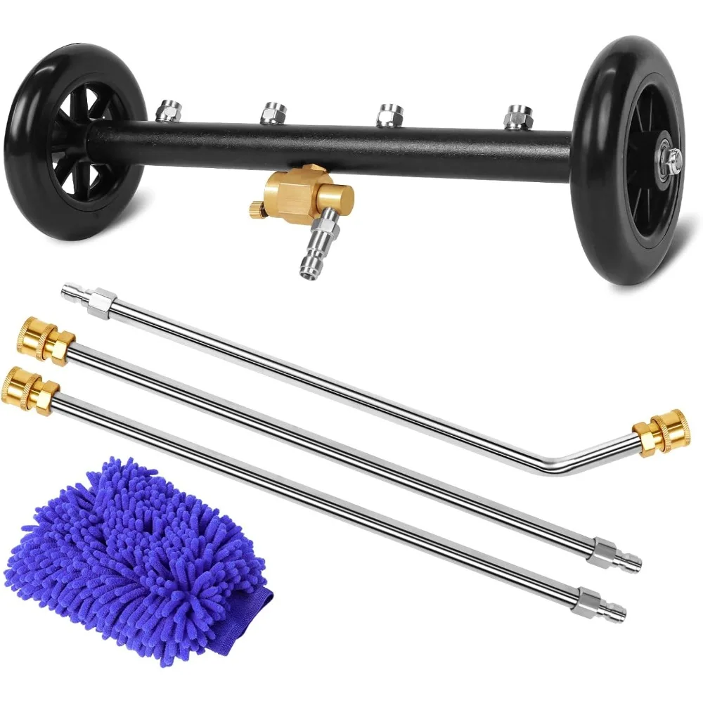 

LadyRosian Насадка для мойки высокого давления ходовой части Очиститель ходовой части 2 в 1 Мойка под давлением Водяная метла с удлинительной насадкой