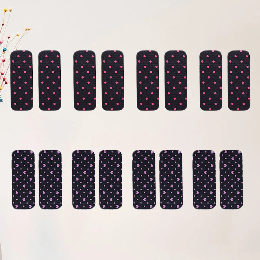 

Fringe Grippers For Medium Thick Hair Seamless Ponytail Holders Workout Safe Dot Heart Patterns Hair Bang Stickers