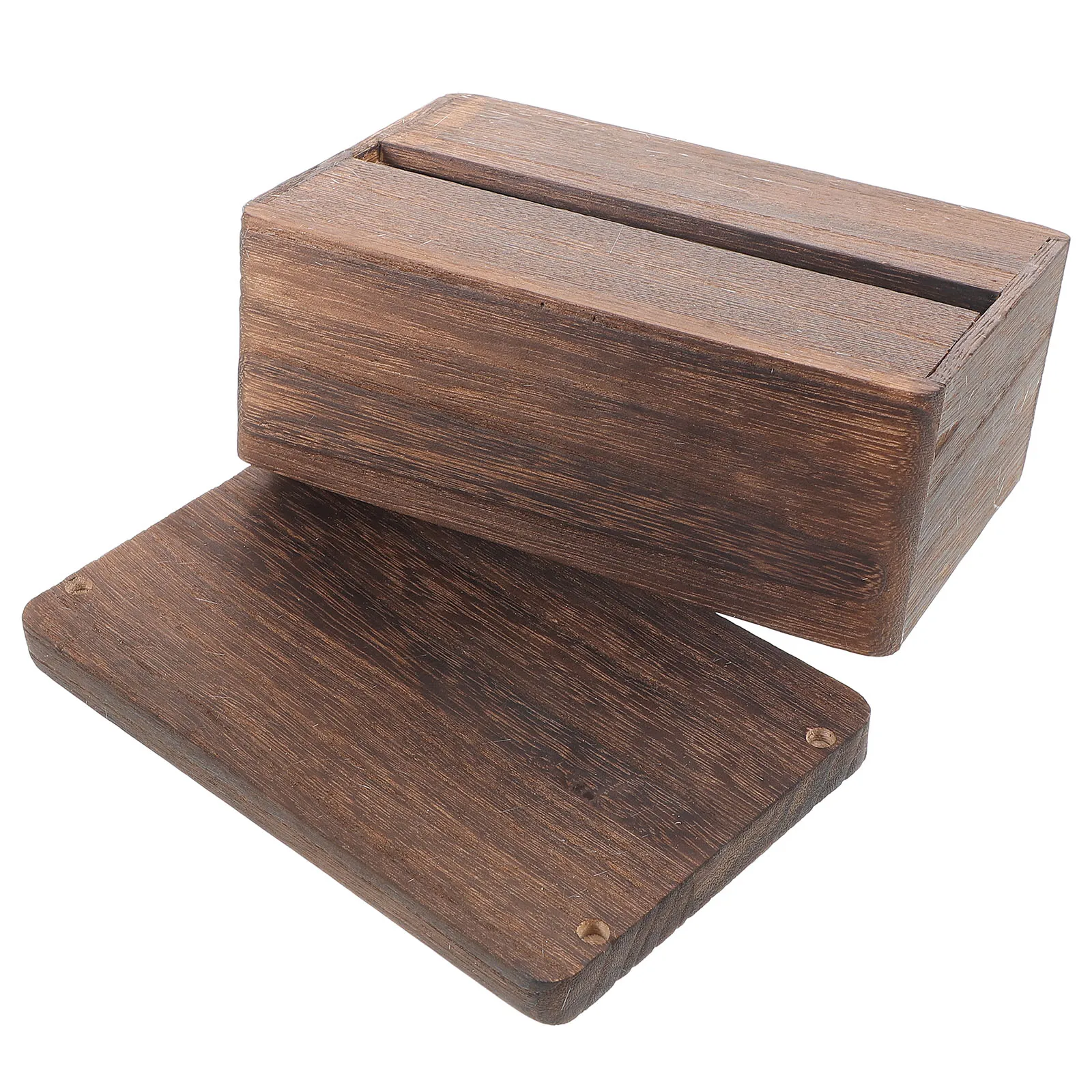 

Tissue Box Holder Rectangle Rustic Solid Wood WallMounted Paper Towel Storage ganizer Home Decor Kitchen Bathroom Dispenser