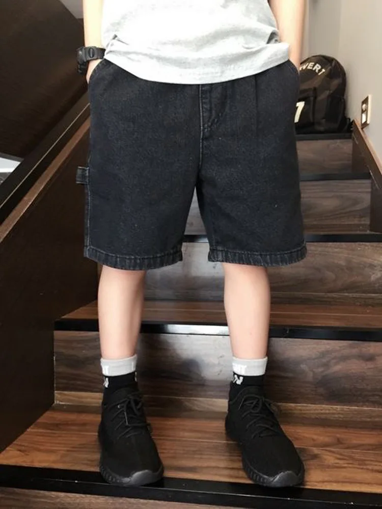 2026New Boys Summer Fashion Denim Shorts Kids Casual Loose Thin Knee-Length Trousers for 3-12 Years Teenager Outdoor Jeans Pants view 6