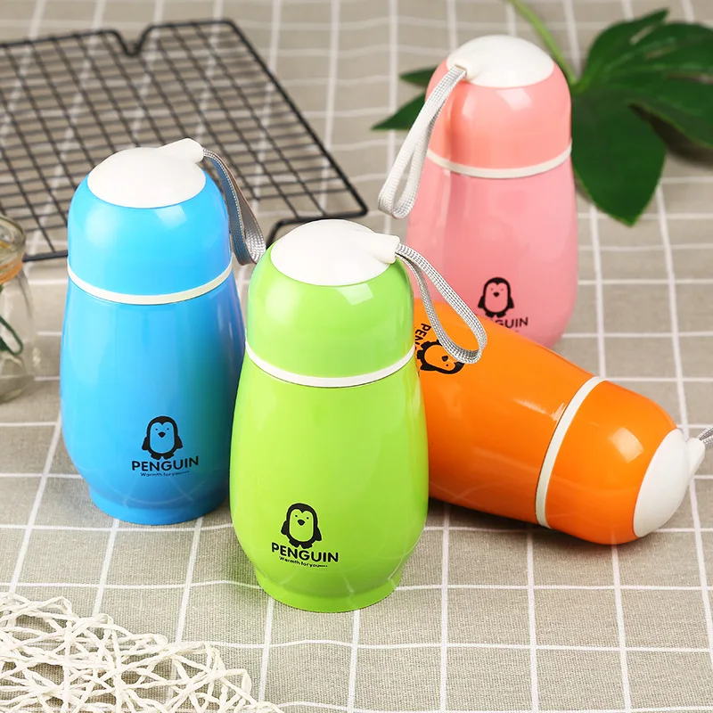 300ml new Kawaii stainless steel insulated cup portable Outdoor Thermal Cup Penguin Coffee Sports Water Bottle Mug gift