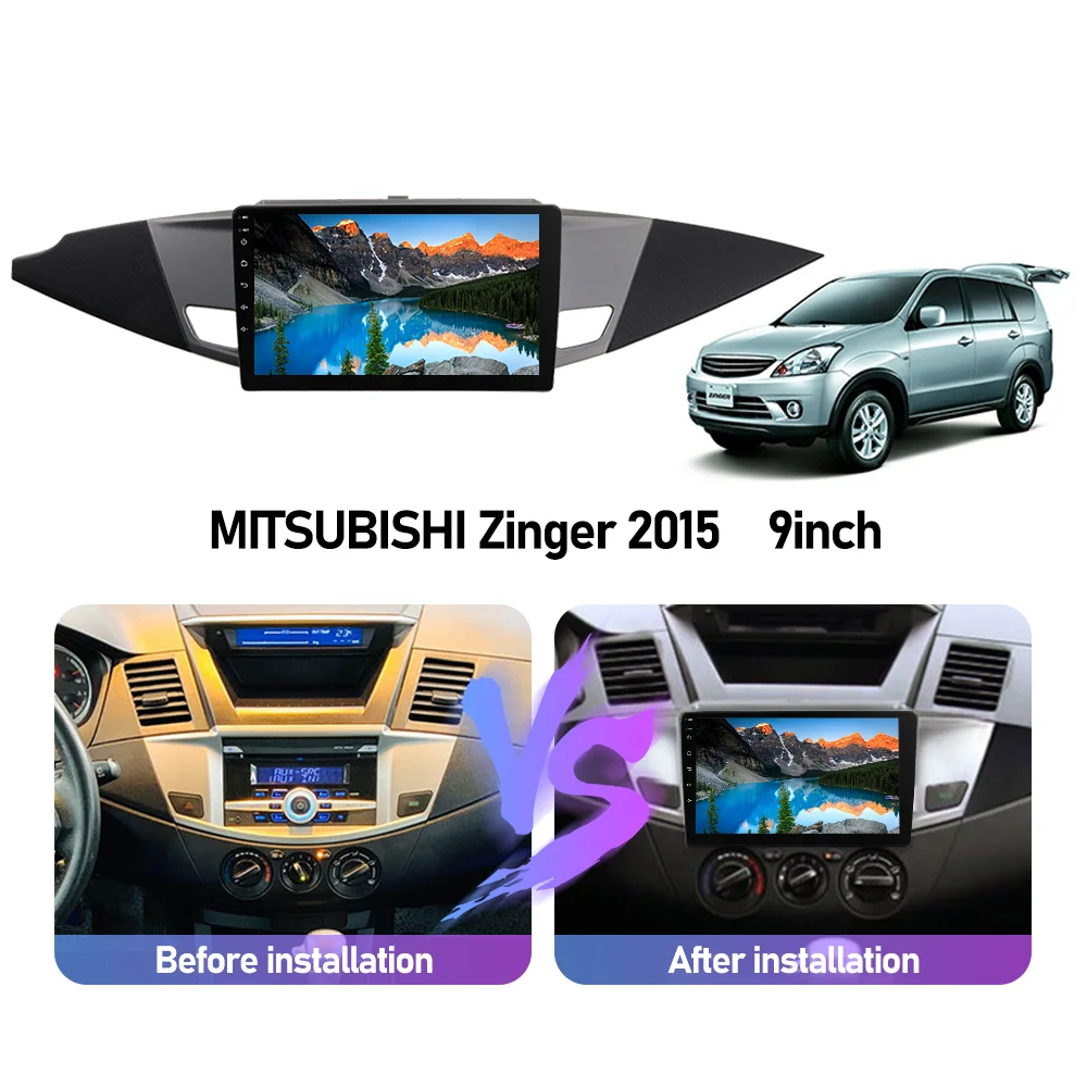 Eunavi Android Auto GPS Navigation For Mitsubishi Zinger 2015 Car Radio Stereo Multimedia Player 2din 2 din Carplay no dvd