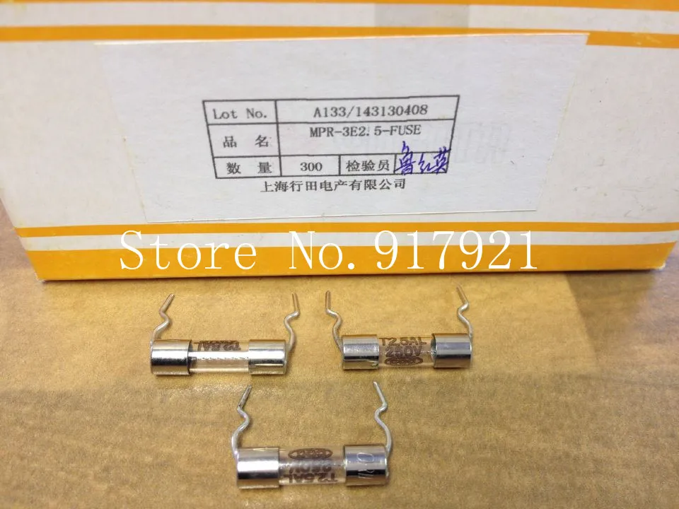 [ZOB] Japan YUKITA gyoda MPR-3E2.5 pin T2.5AL 250V 5X20 explosion-proof fuse tube  --200pcs/lot