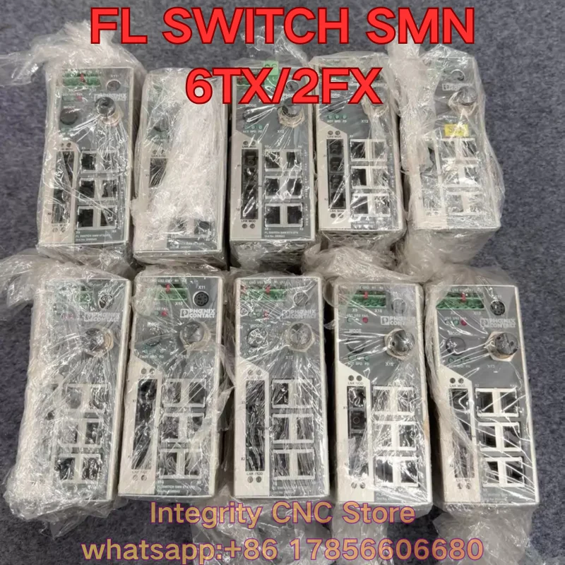 Second-hand FL SWITCH SMN 6TX/2FX industrial switch 2989543 functional test is normal