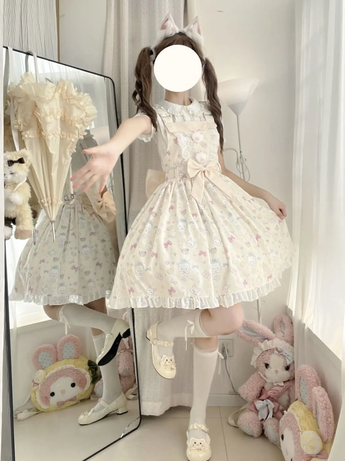 كولفيل لوليتا الأصلية [كاندي مواء] تنورة بحزام لطيف حلوة متعددة الاستخدامات لوليتا