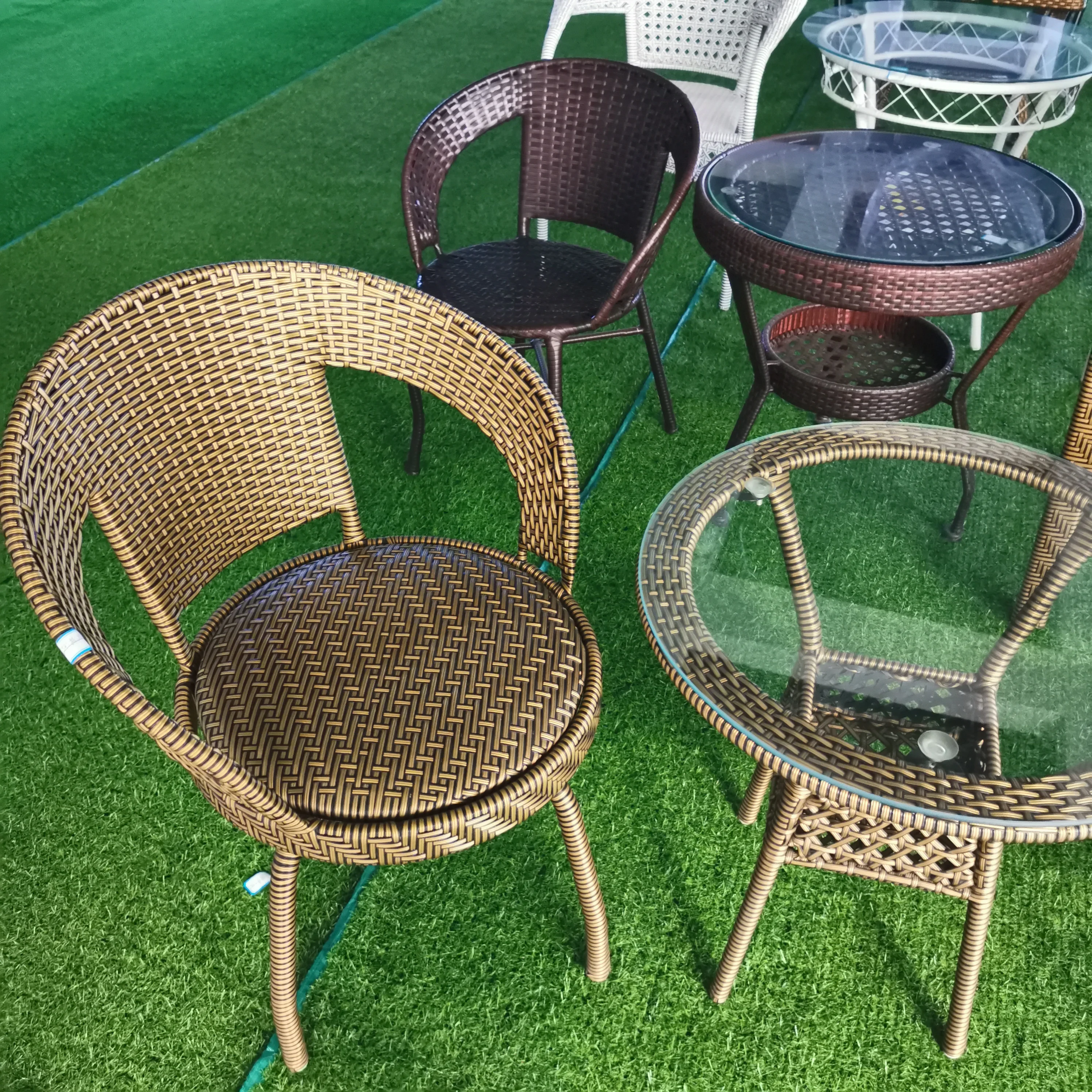 Hot Selling Competitive Price Furniture Sets Outdoor Garden Chairs Rattan Coffee Shop Dining Chairs