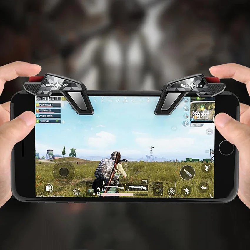 Yoteen Smart Phone Shooting Trigger For PUBG Fornite L1 R1 Aimkey Fire Button Joystick Controller North Star