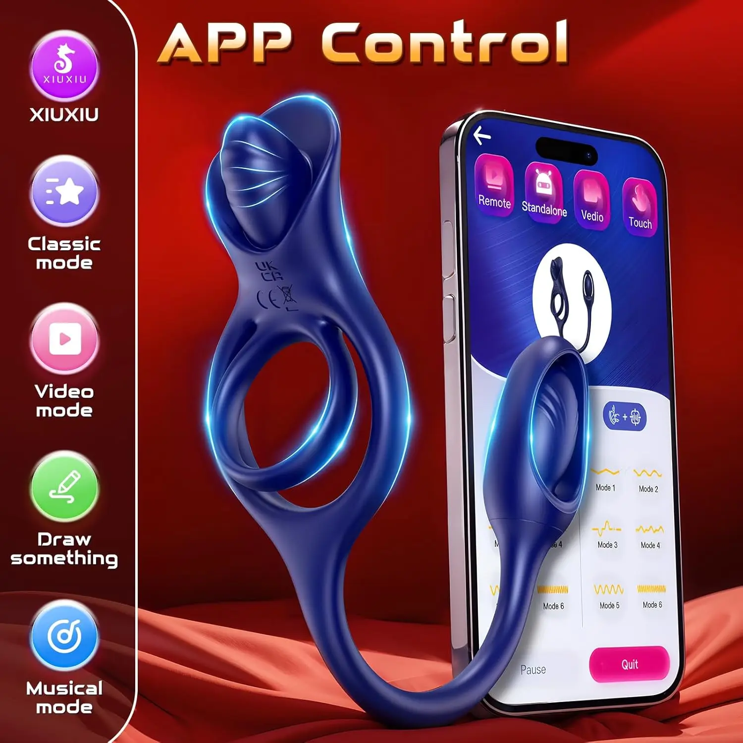 ألعاب الجنس الذكور للرجال جهاز تدليك للبروستاتا تهتز خاتم الديك مع APP التحكم الشرج الخرز بعقب المكونات القضيب 9 طرق تهتز 18 +