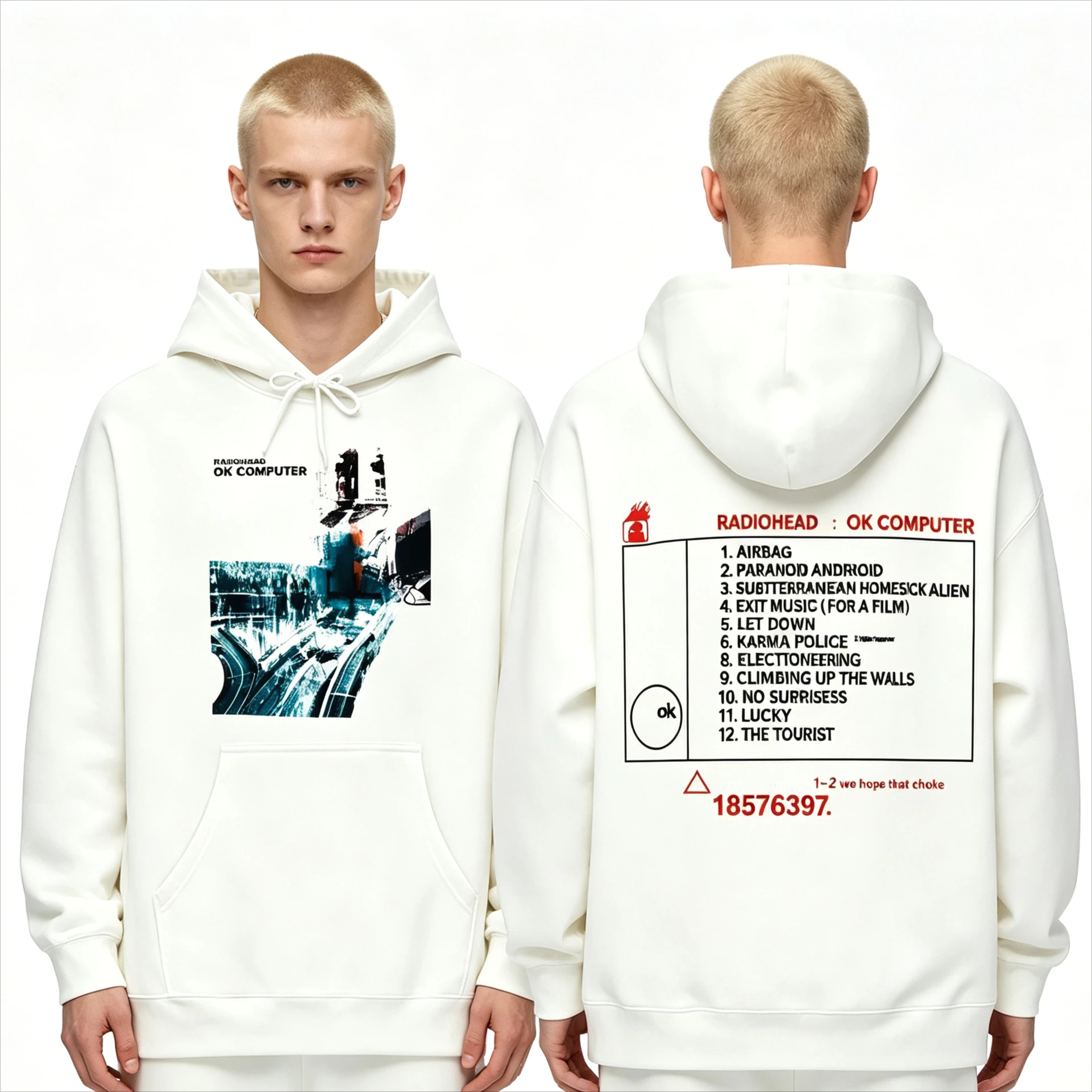 Hot Sale Rock Band Radiohead Ok Computer Album Tour Merch Hoodies Men Women Fashion Oversized Hoodie Gothic Hip Hop Punk Hoodie