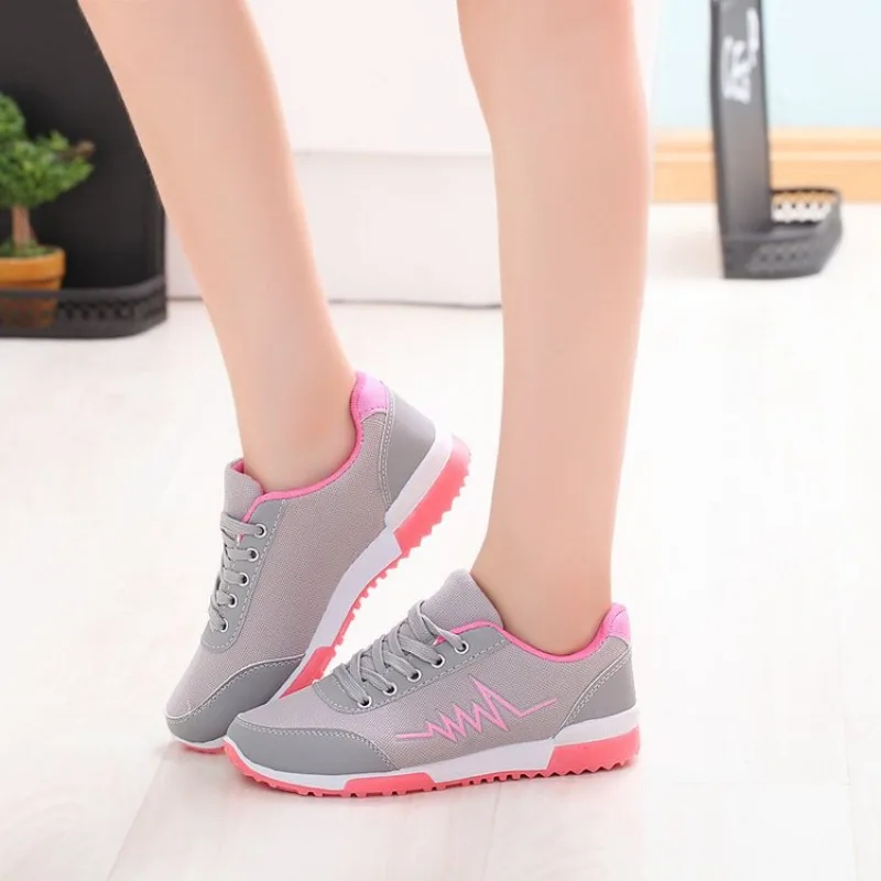 2024 Wedge Shoes Woman Mesh Women Shoes Luxury Designers Lace-Up Red Black Women Sneakers Casual Chaussures Femme Basket Femme