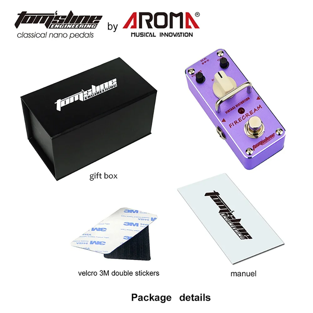 

AROMA AFM-3 FIRECREAM Guitar Effect Pedal Classic Guitar Distortion Effect True Bypass Analogue Pedal Guitar Accessory