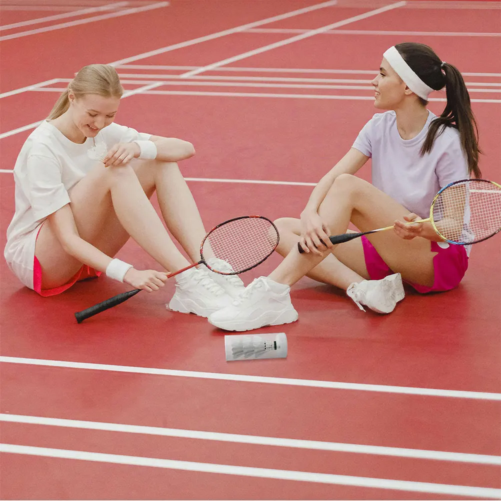 

2pcs Portable Badminton Shuttlecocks Tube Transparent Lightweight Plastic Storage For Sports Outdoor Home Use Shuttlecock