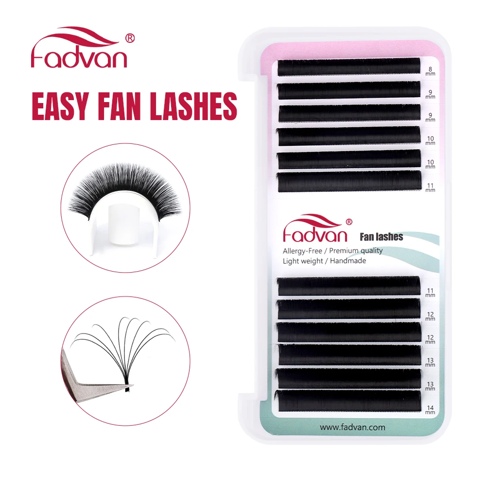 FADVAN Easy Fanning Wimpernverlängerung Soft Blooming Flare Auto Fan Wimpern Natürliches Make-up Light Cilia Easy Fan Falsche Wimpern