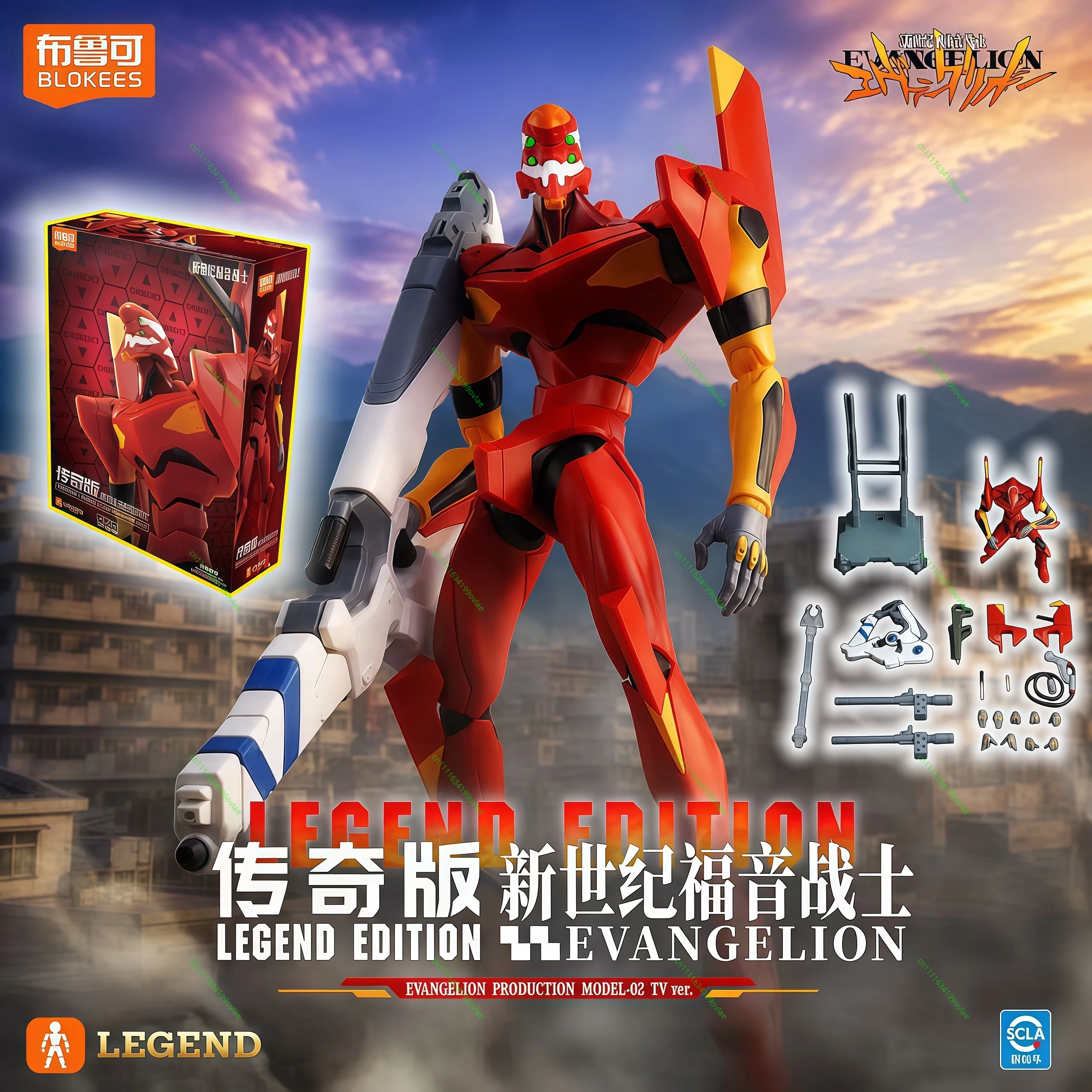 Model Kit Eva 02 - Nuevo Blokees Original Serie Legend Evangelion