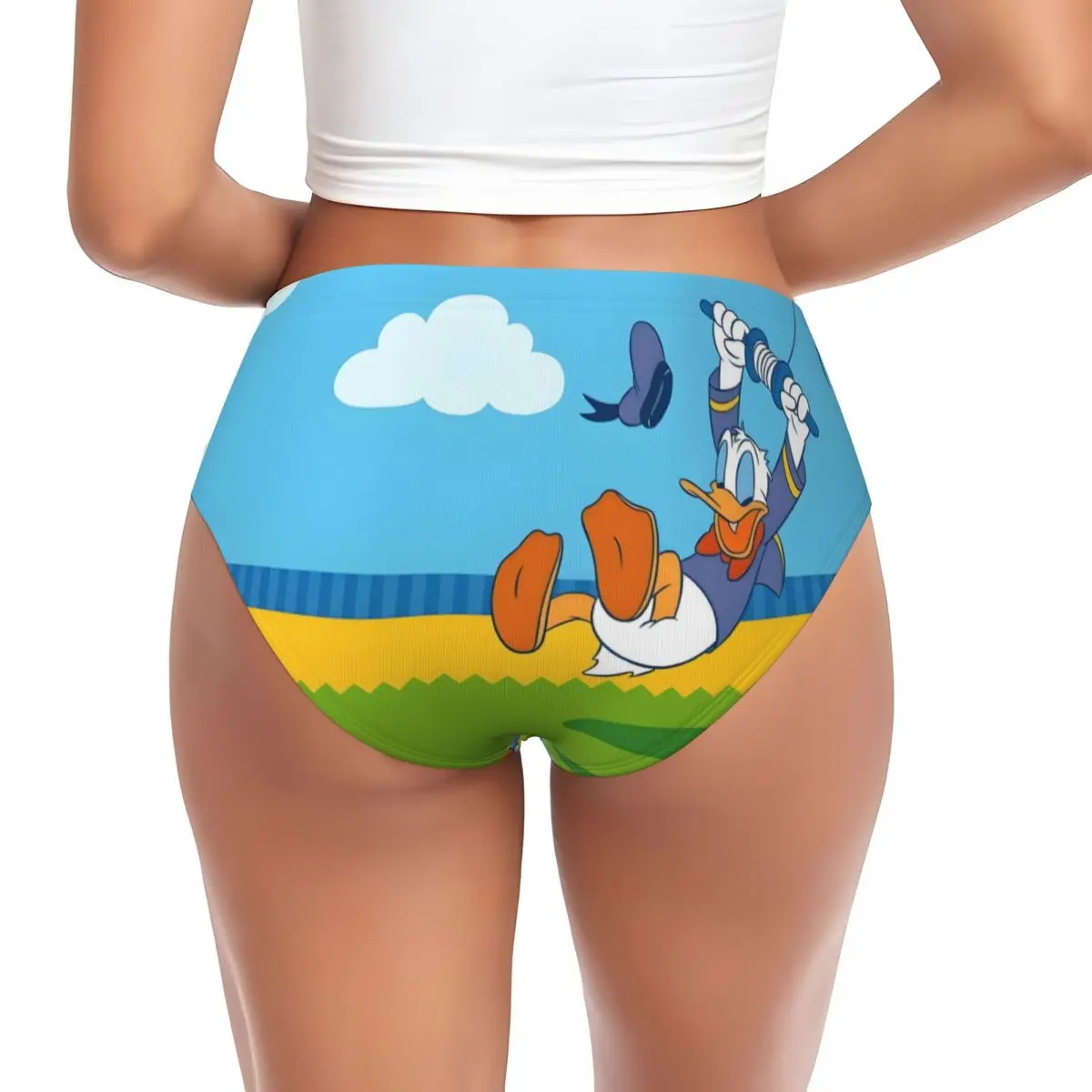 Mutandine brevi da donna personalizzate Donald Duck Comics Mutande intimi femminili morbide Mangas