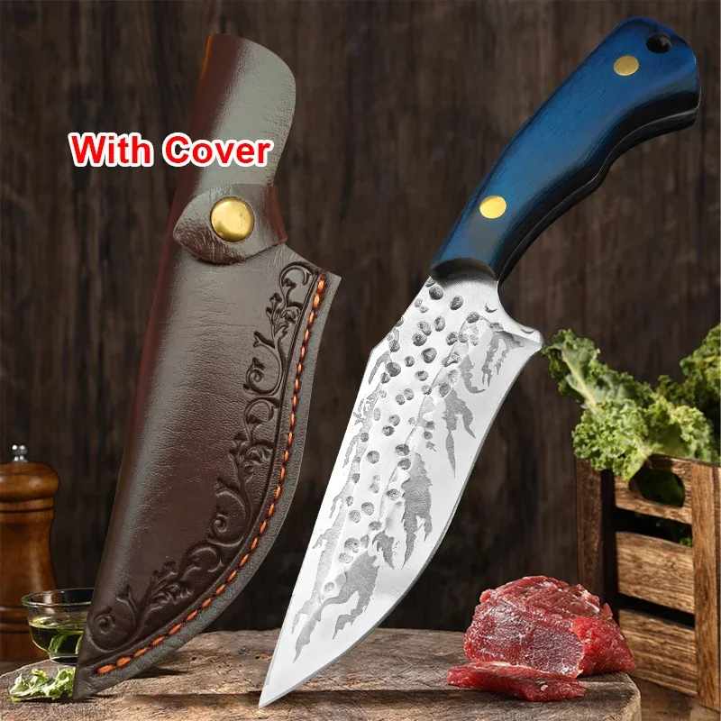 Barbecue Knife Slicing Meat Fruit Fish Fillet Utility Boning Knives Hand Forger Blade Chef Knife Stainless Steel Kitchen Knives