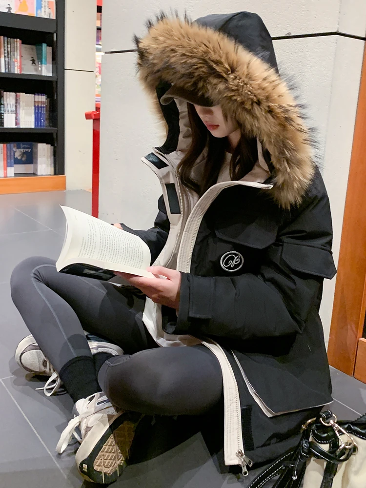 

Парка оверсайз женская осенняя Verde: модная, удобная, с меховой отделкой, на шнурке, средней длины, эластичная, трендовая, для студенток