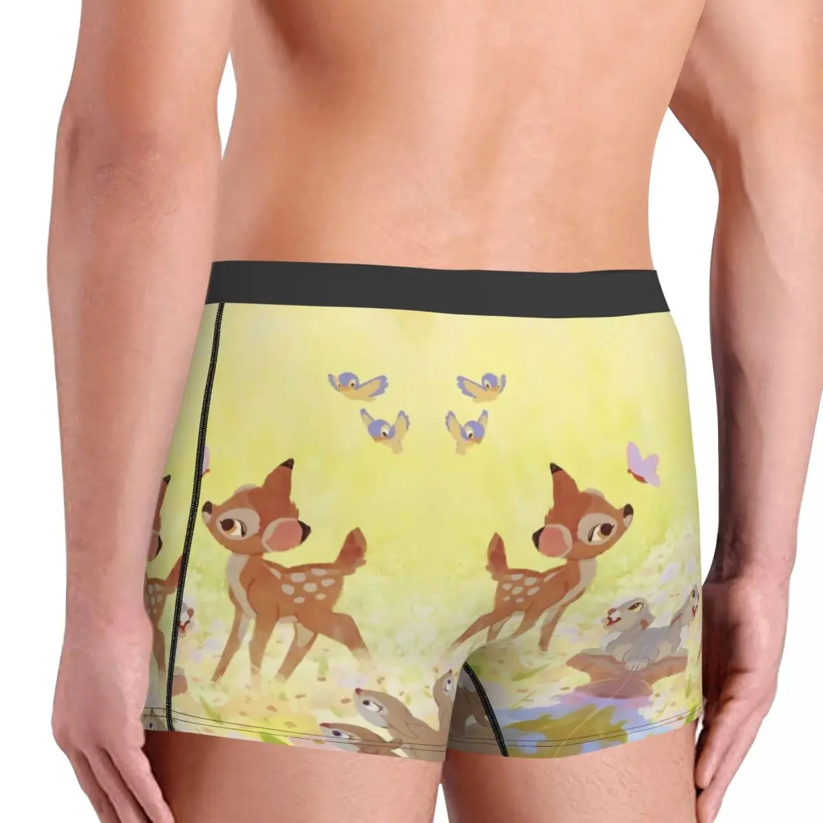 Customized Cool Bambi Boxers Shorts Panties Men's Underpants Stretch Classical Printing Animal Briefs Underwear