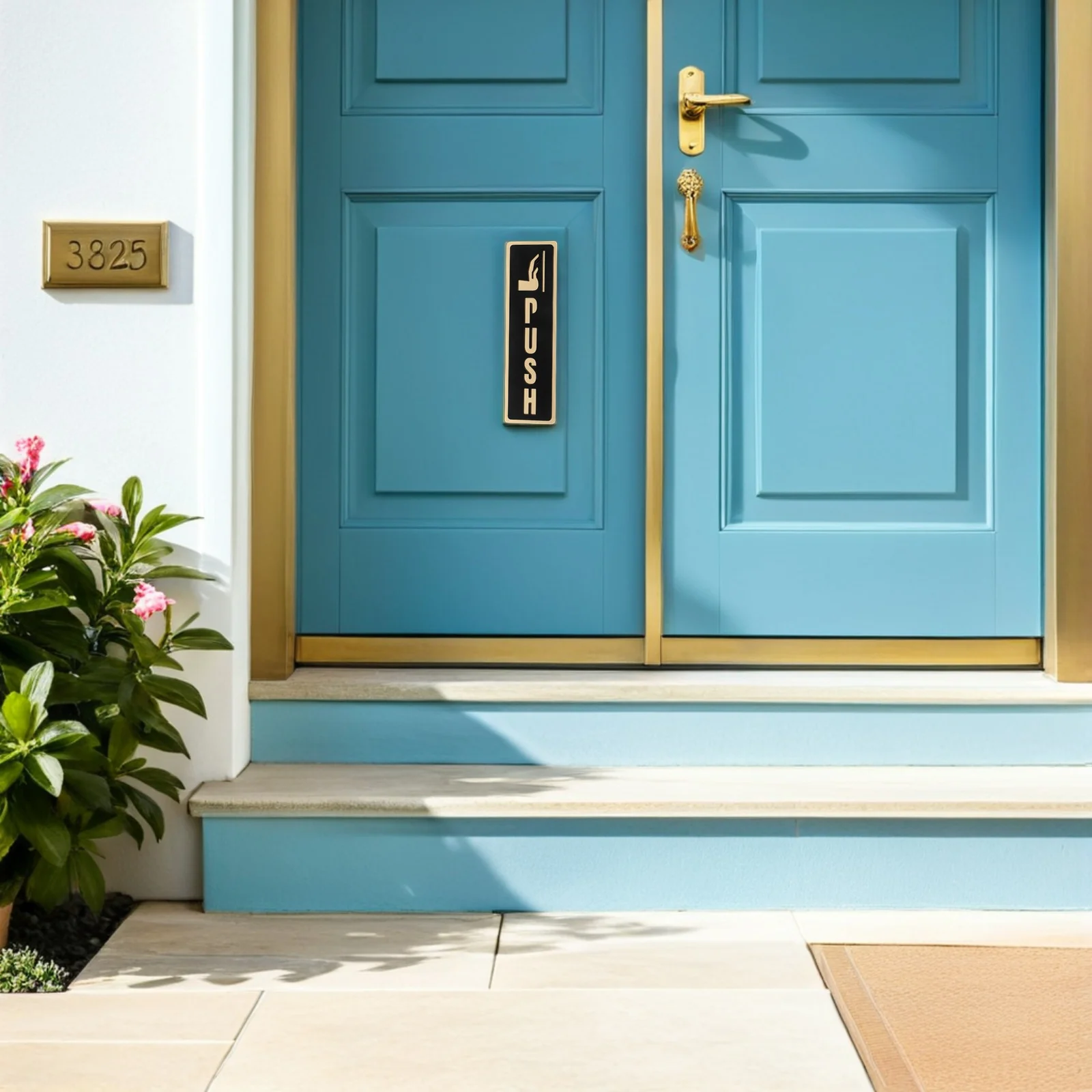 2 Stück Acryl-Push-Pull-Türschild-Aufkleber, klarer Schriftzug, selbstklebend, für Büro, Geschäfte, Cafés, Laden, Türaufkleber