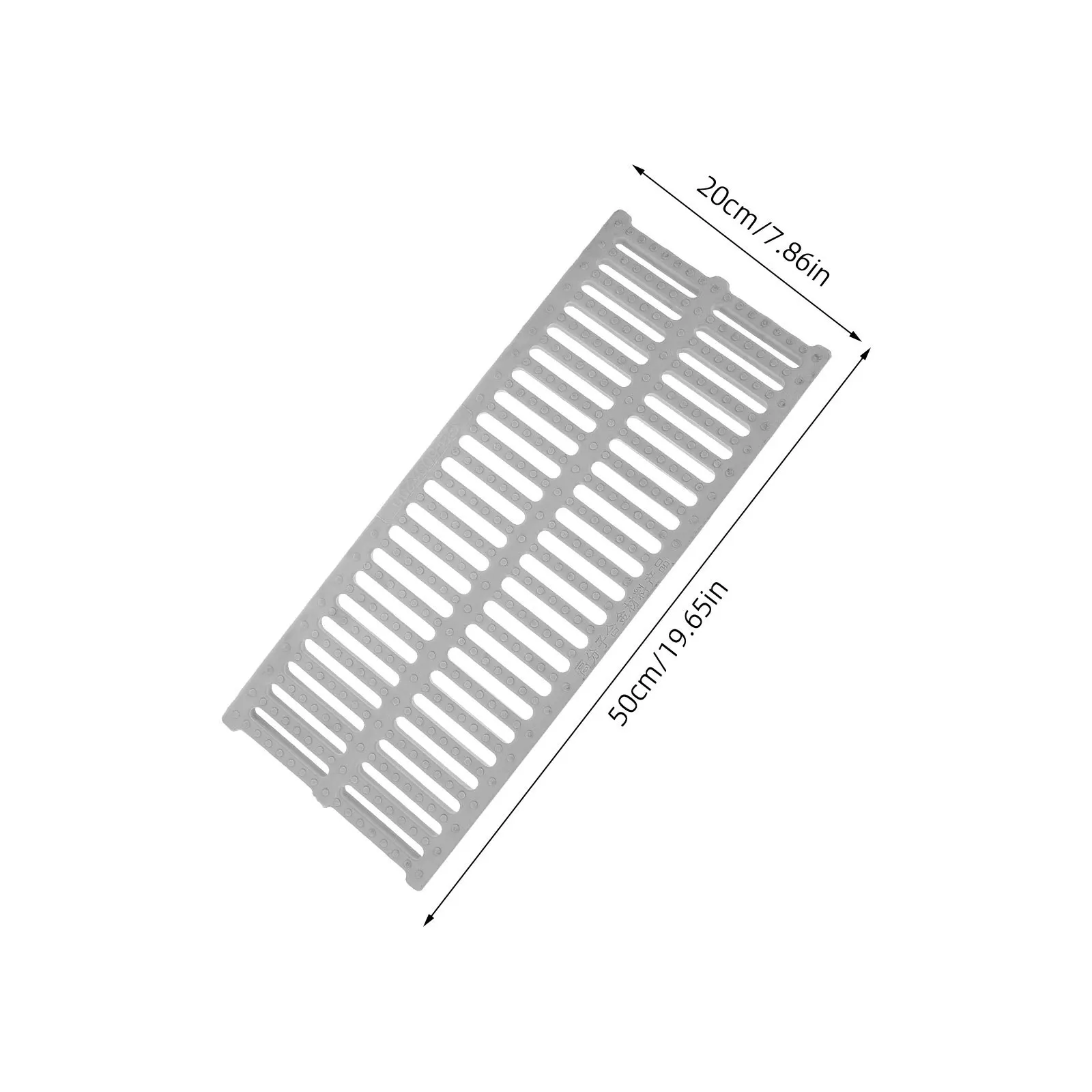 20x8 Polegada grade de drenagem de alto polímero retângulo resistente capa de trincheira para sistema de drenagem de esgoto ao ar livre quintal pátio garagem