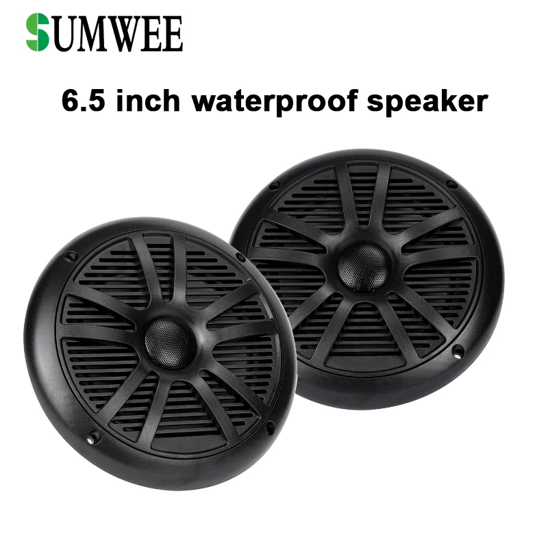 

6.5Inch IP65 Marine Speakers Yacht Waterproof Weather Resistant Stereo Boat Speaker for Yachts Golf cart Bathroom Outdoor Camper