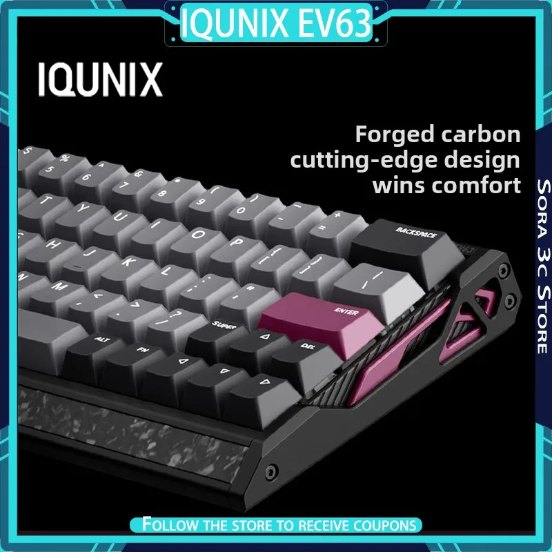 

IQUNIX EV63 Magnetic Axis Keyboard Stable 8K Low Latency 0 Dead Zone 0.01RT Esports Gaming Keyboard Computer Accessories