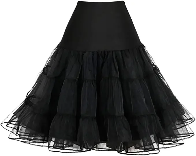 

Women's Petticoats Crinoline Tutu Skirt 50s Vintage Rockabilly Puffy Underskirt