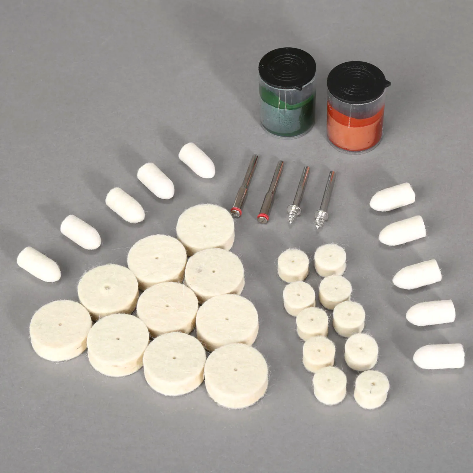 36 Teile/satz Weiche Filz Polieren Grat Polieren Räder Pinsel Polieren Pad Kits für Dremel Präzisions Werkzeuge Metall Jade Spiegel Polieren