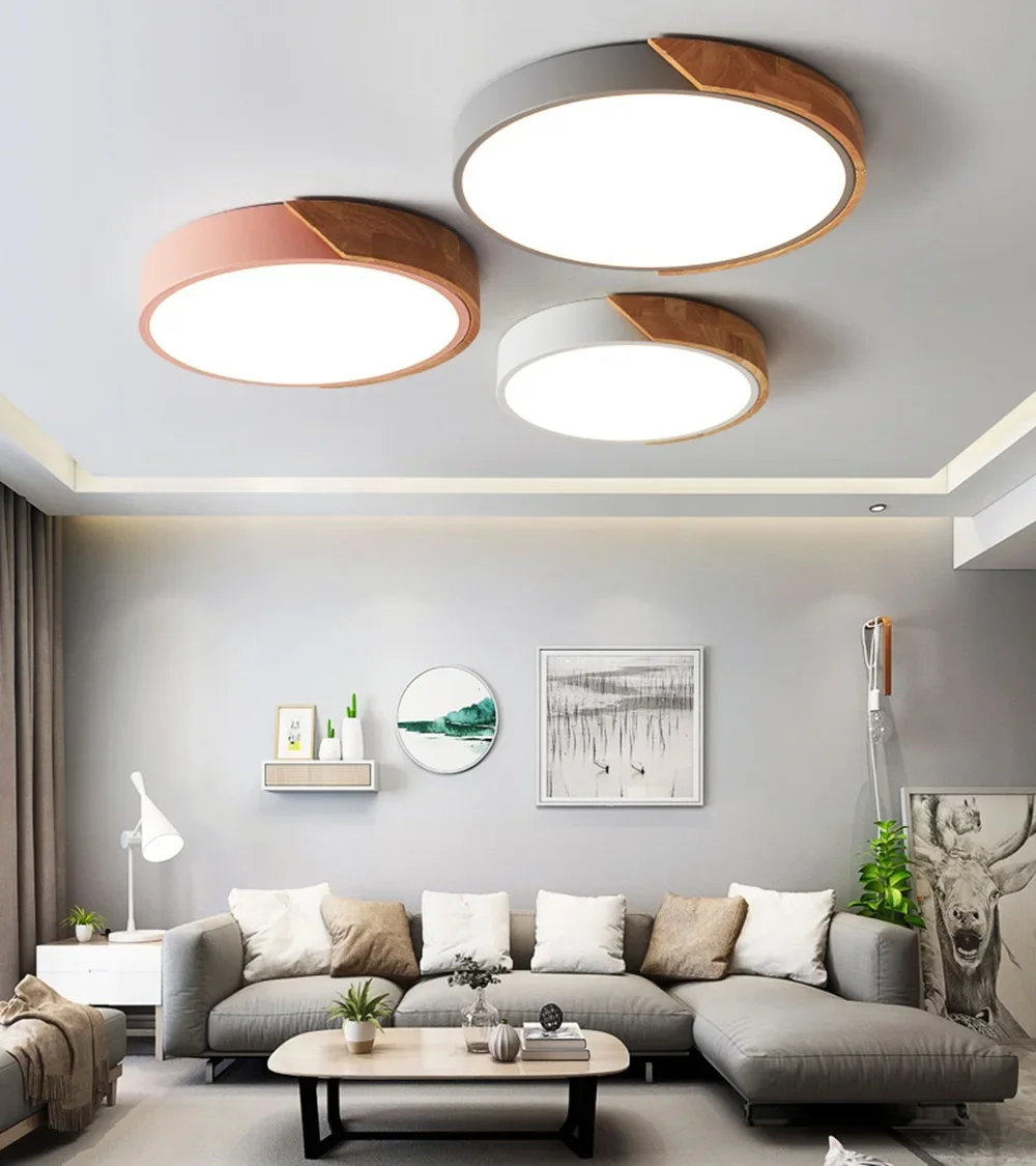 

LED Ceiling Lights Are Simple Modern Circular Personalized For Use In Living Rooms Hanging Lights Bedrooms Corridors Decorative