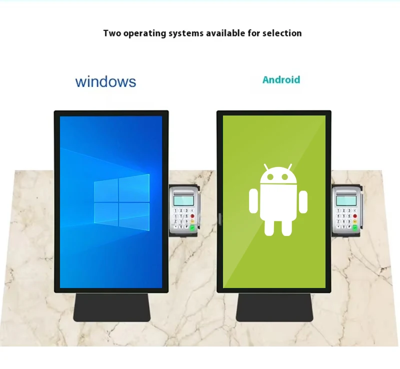 Multi-Function 15.6/21.5inch Smart POS Terminal Self-Service QR Code Scanning Cashier Queue Number Retrieval Touchscreen Billing