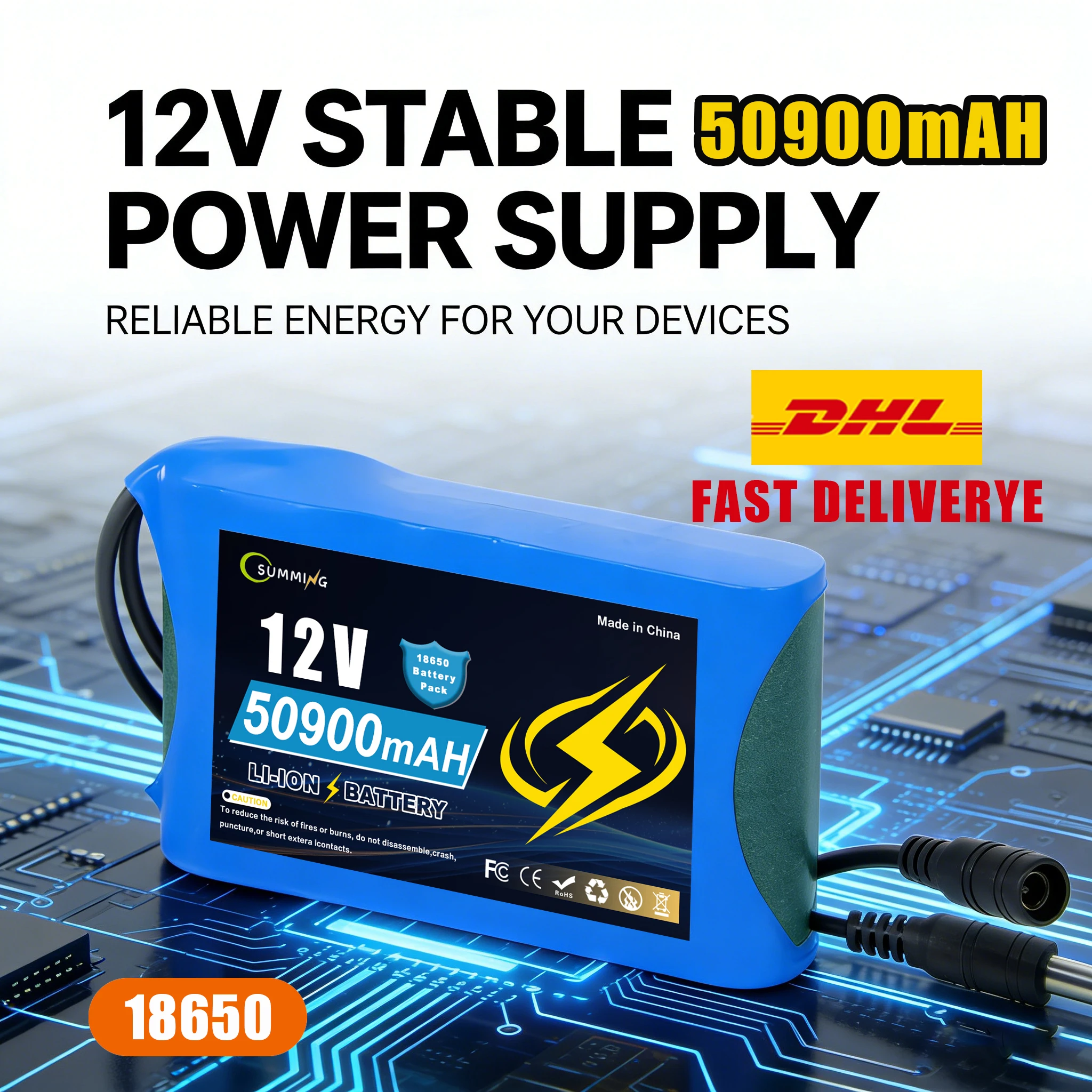 

Литий-полимерный аккумулятор 12В 50.9Ач Аккумулятор 12.6V 50900mAh 100% новый для радиоуправляемого дрона Набор Power Super Rechargeable + зарядное устройство