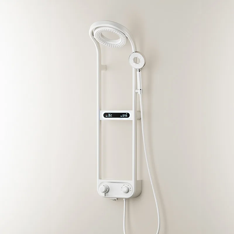 Système de douche de salle de bains à Diode électroluminescente moderne de luxe, ensemble de robinets de haute qualité à Double poignée