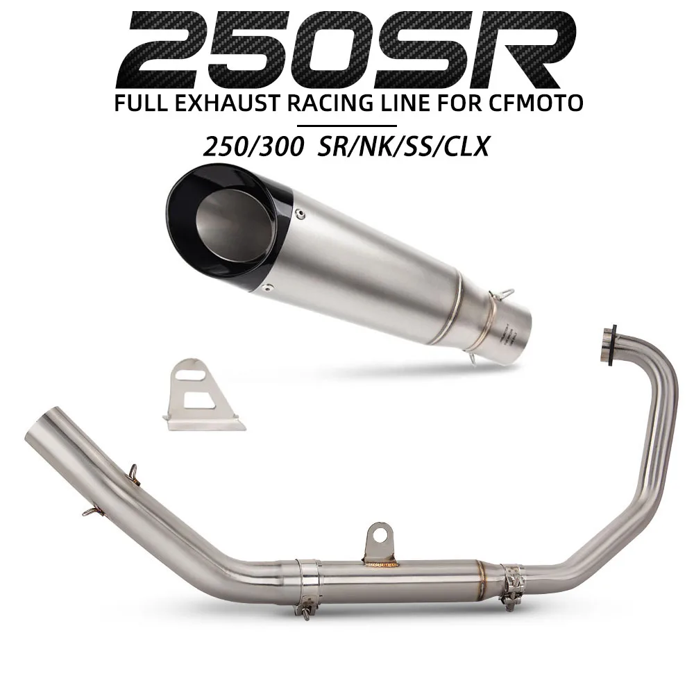 300SR Exhaust System For CFMOTO 250SR 250SS 300SS 250NK 300NK 250CLX 300CLX Motorcycle Exhausts Kit Manifold Project S1 Muffler
