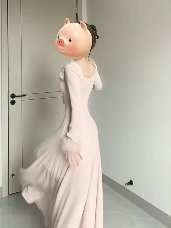 

Теплый вязаный плащ из двух предметов, женский модный комплект, нежный длинный свеч, круглый Ne, удобная осенняя повседневная одежда