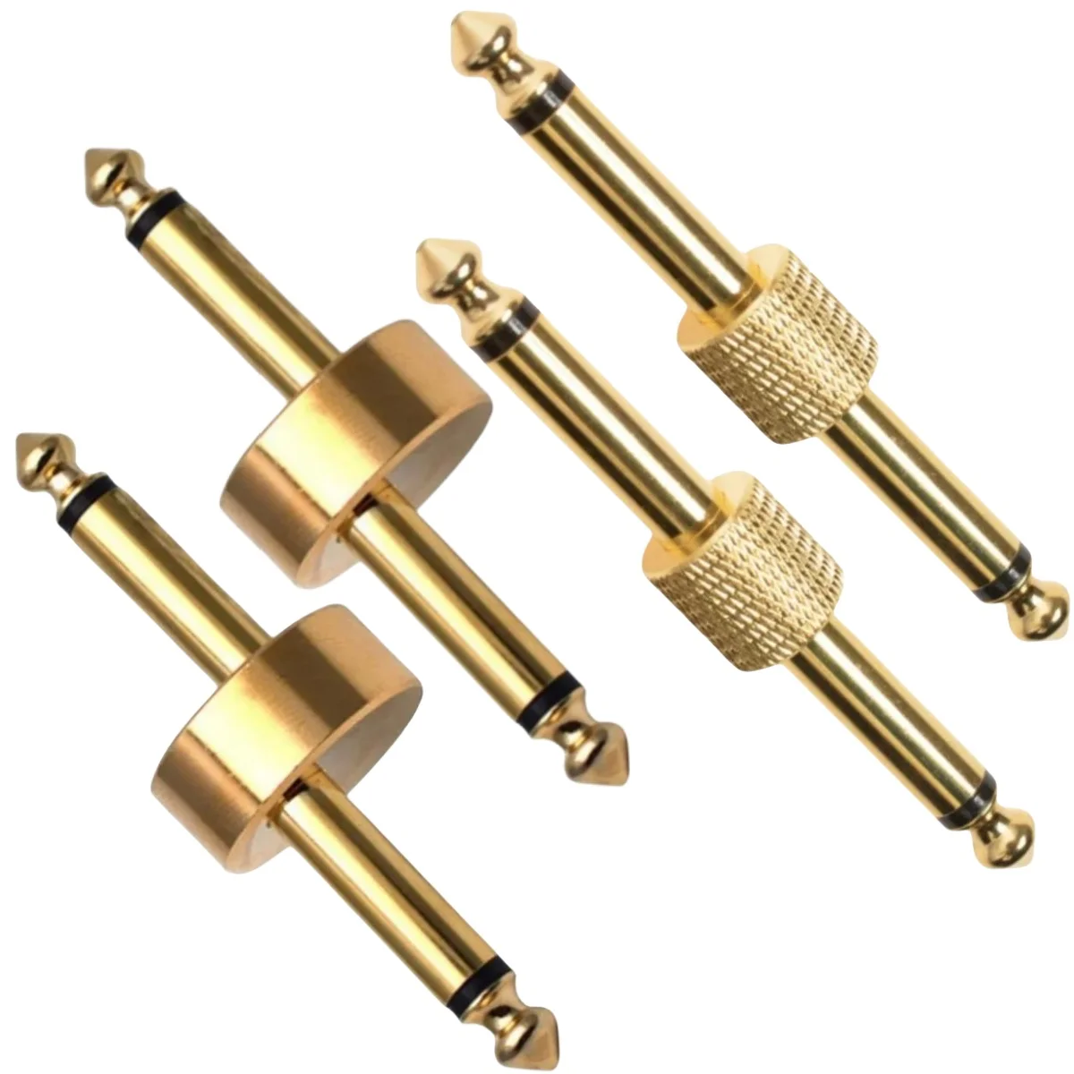 Miwayer 1/4 conectores de pedal de guitarra 6.35mm plugues adaptador de pedal de efeitos de guitarra em linha reta/tipo z acoplador de áudio acessório de guitarra