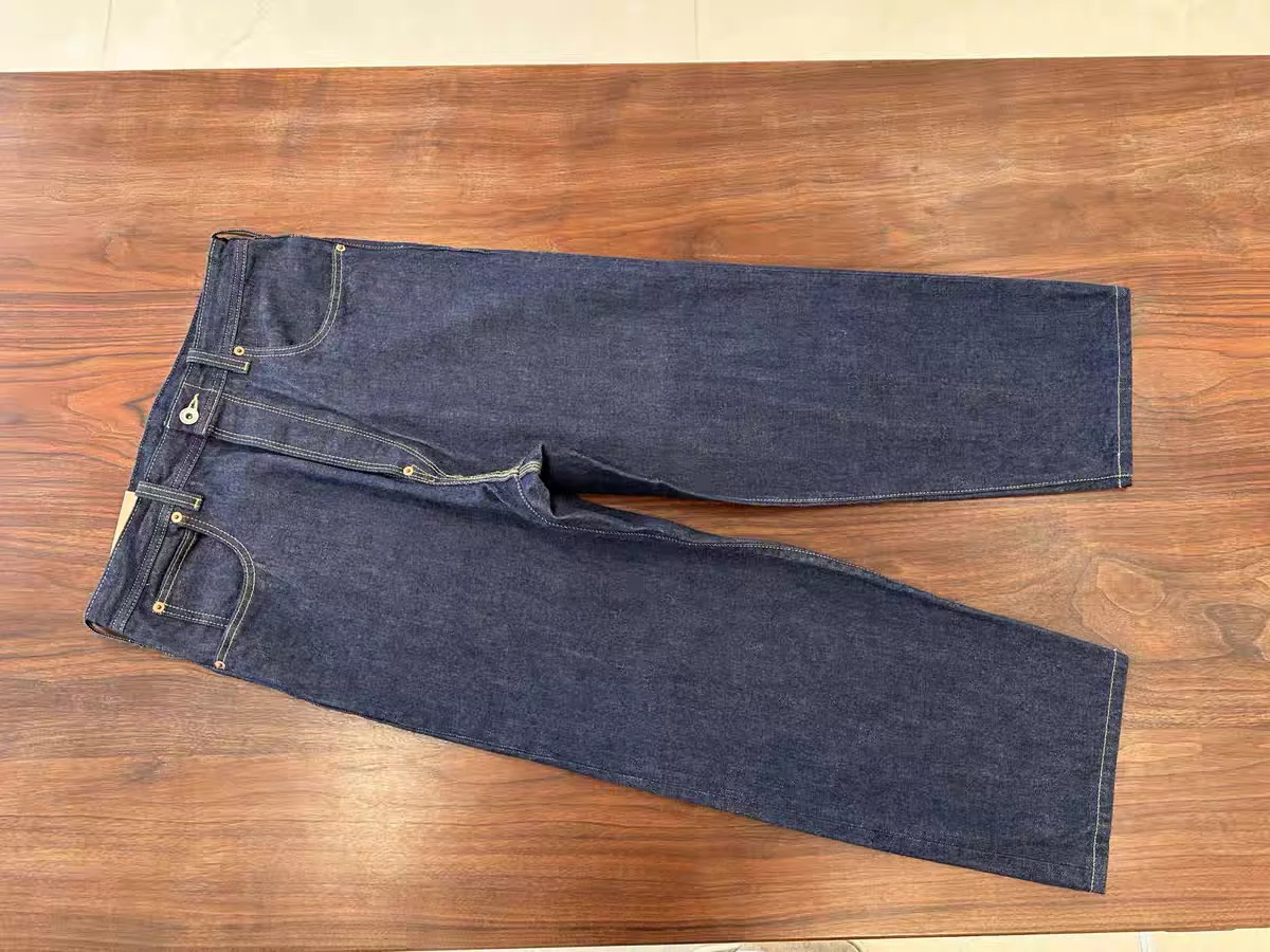 

Классические мужские прямые синие джинсы с широкими штанинами в стиле ретро, американские винтажные молодежные модные износостойкие повседневные джинсы со средней талией