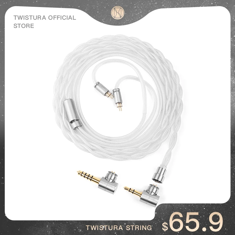 TWISTURA String Earphone Cable Monocrystalline Copper Silver-Plated Hybrid Cable