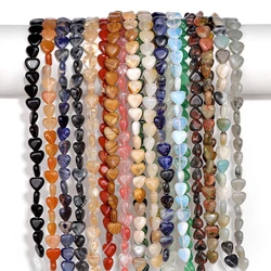 Heart Shape Natural Gem Stone Beads Quartz Jades Jaspers Bead 10mm For DIY Handmade Necklace Bracelet Earring Making Wholesale