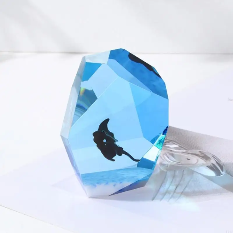 Seahorse Fish Model Resin مملوءة راتنجات الإبوكسي القالب 3D ملحقات المناظر الطبيعية المصغرة للمجوهرات DIY Craft Making E0BF