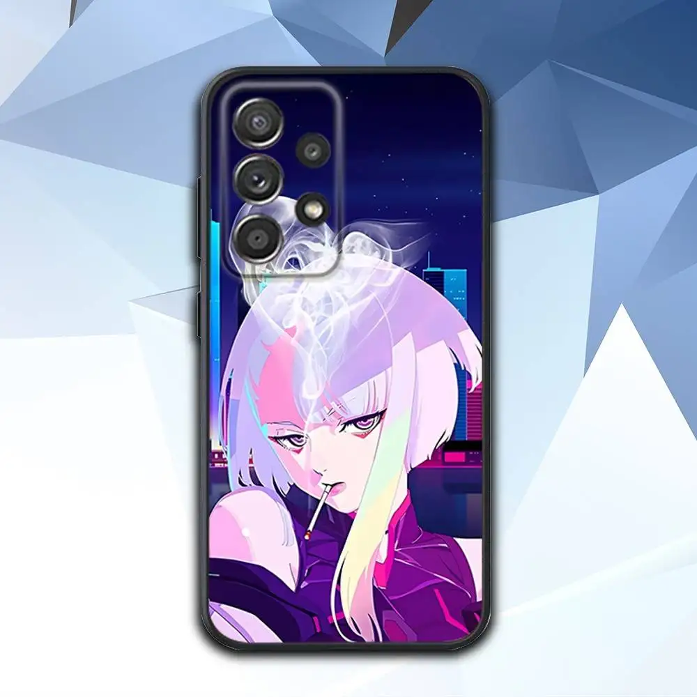 L-Lucy Game c-cyberpunk coque de téléphone pour Samsung S 25,24,23,22,30,21,10,9,Ultra,Plus,Lite,FE,4,5 G coque noire souple