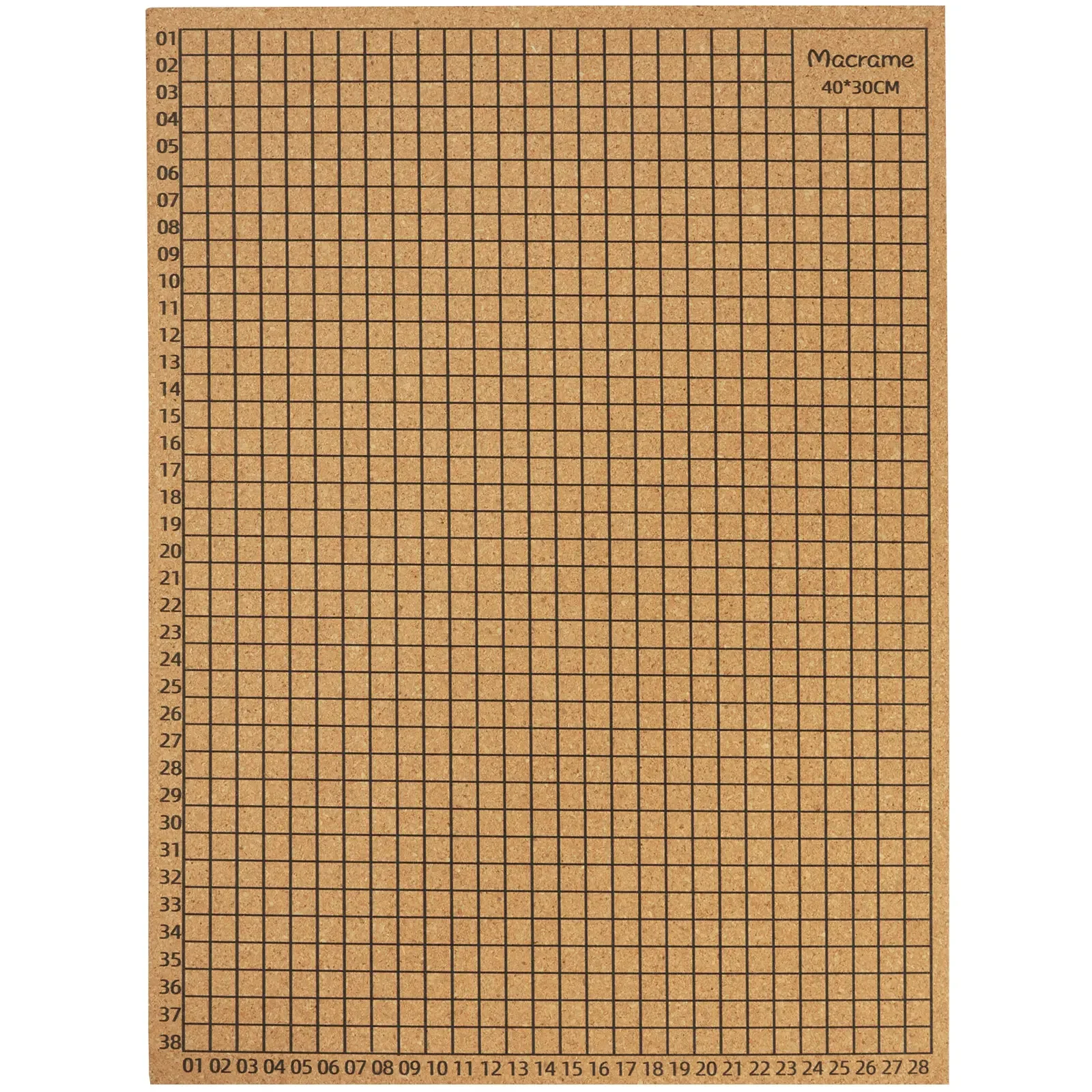 Macrame Board with Grids Double Sided Macrame Project Board with 50 T-pins Reusable Macrame Cork Board Portable Lightweight