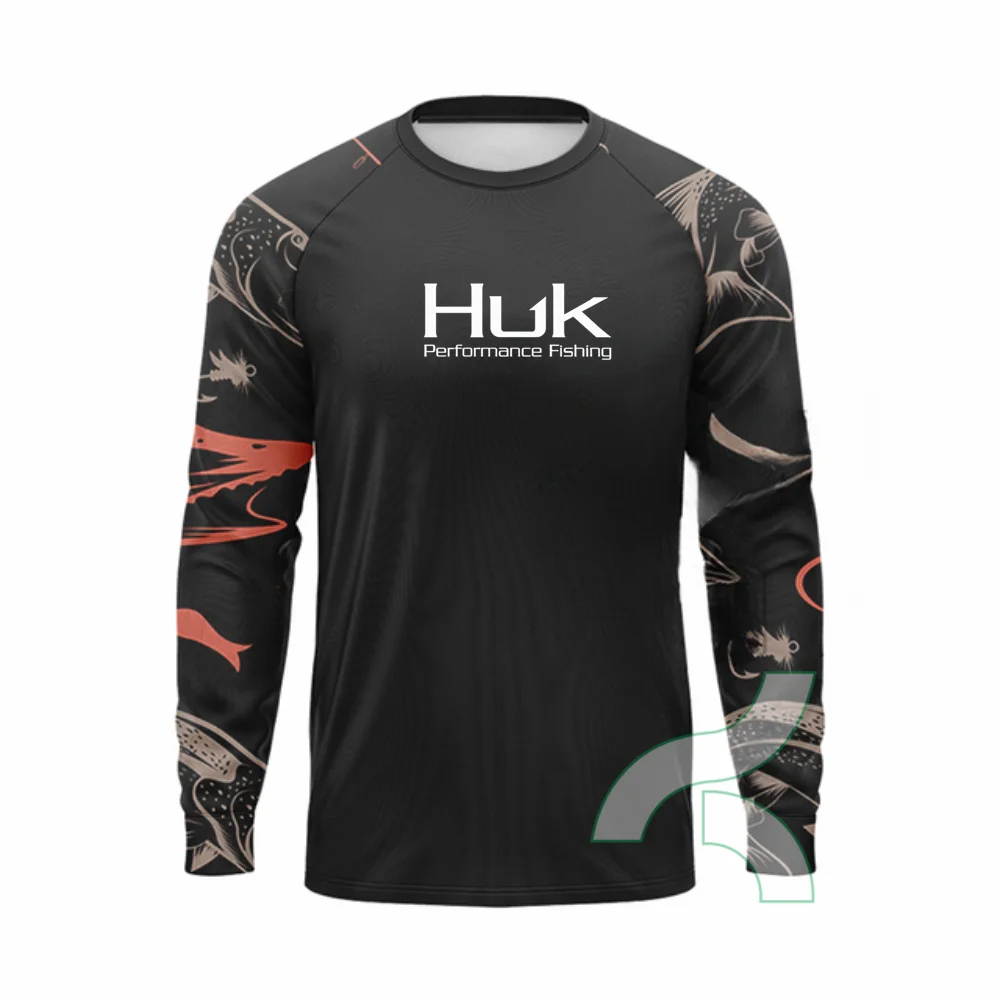 Huk Angel hemd bis 50 Langarm T-Shirt Männer Outdoor Sonnenschutz Angel kleidung Ropa de Pesca atmungsaktives Anti-UV-Trikot