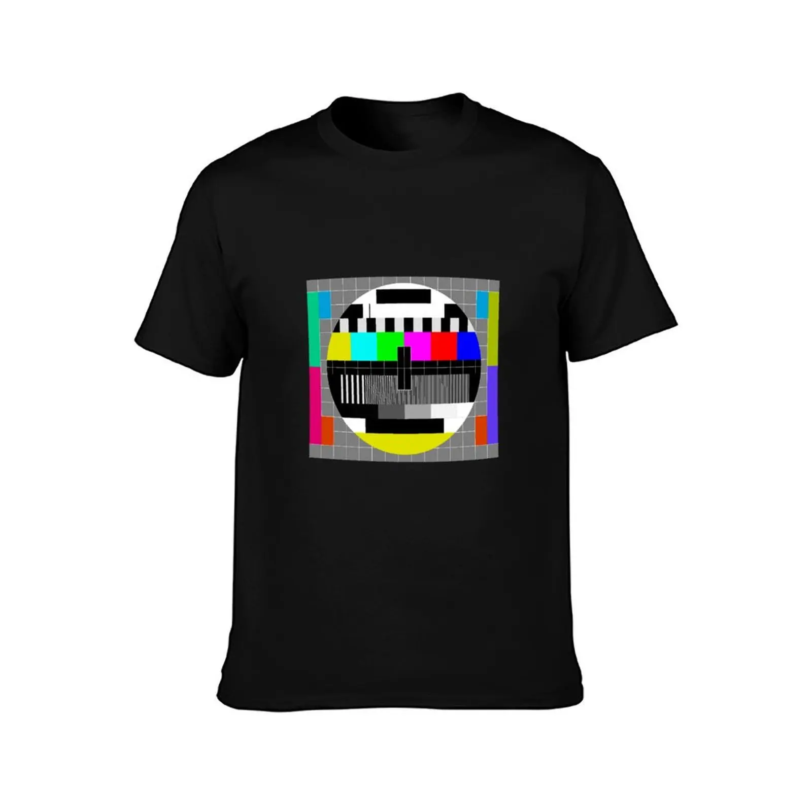 TV test pattern Pop Art T-Shirt Comfortable Work Wear Tee T-Shirt