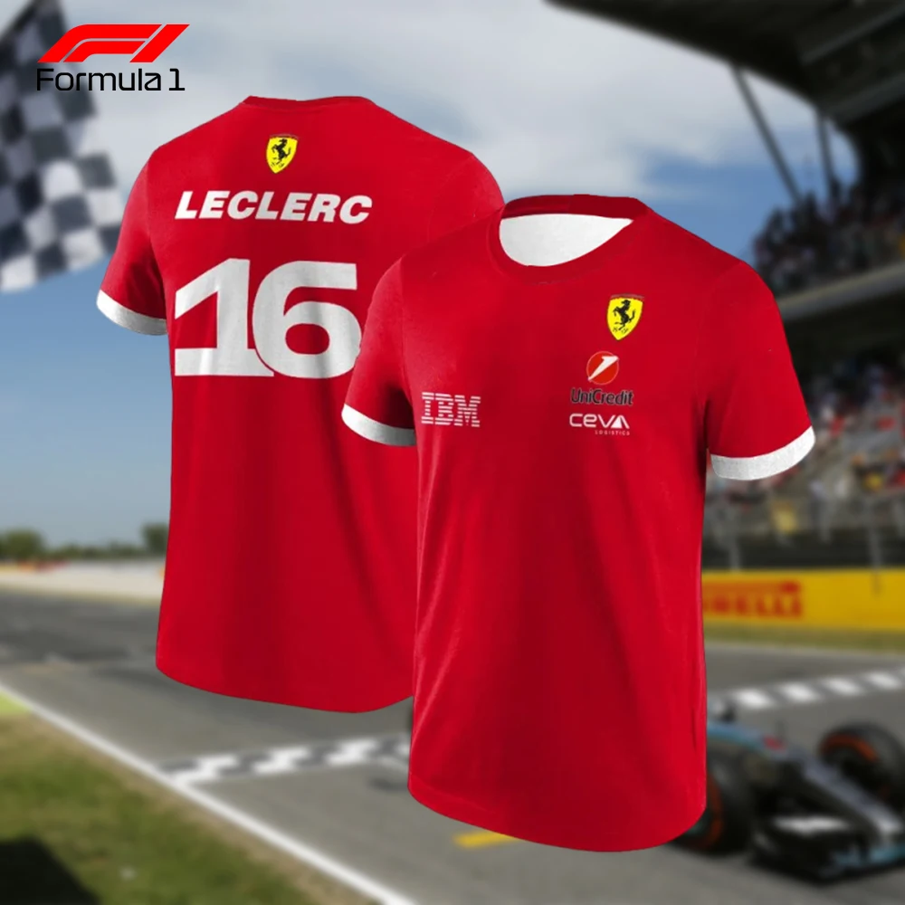 

The Latest Summer Ferrari F1 Racing Team Uniform Top For Daily Outdoor Sports, Breathable And Sweat Wicking Quick Drying Top