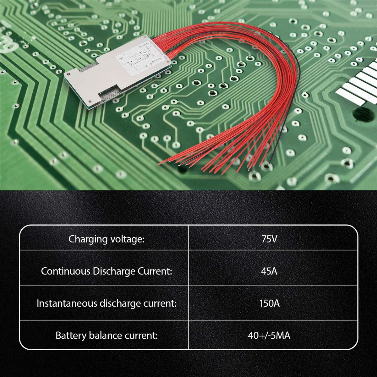 20S 60V 45A LiFePo4 لوح حماية البطارية PCB مع توازن للدراجات النارية E-Bike Scooter