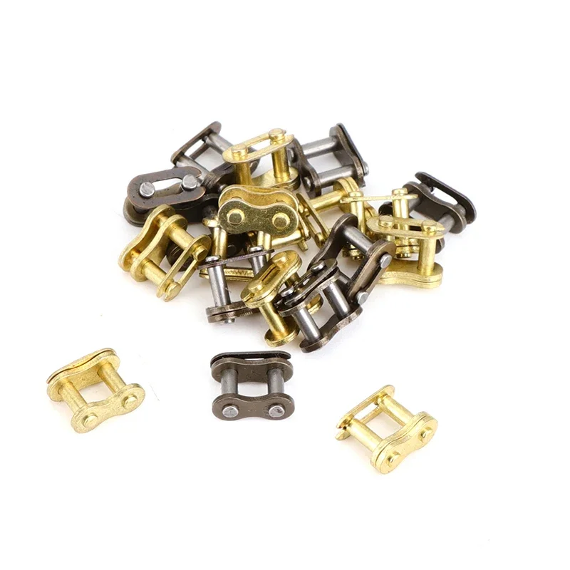 Motorcycle Spare Links 10 Pieces 25H Chain Master Link for 47cc 49cc 2 Stroke Engine ATV Quad Kart Dirt Pocket Mini Motorcycle