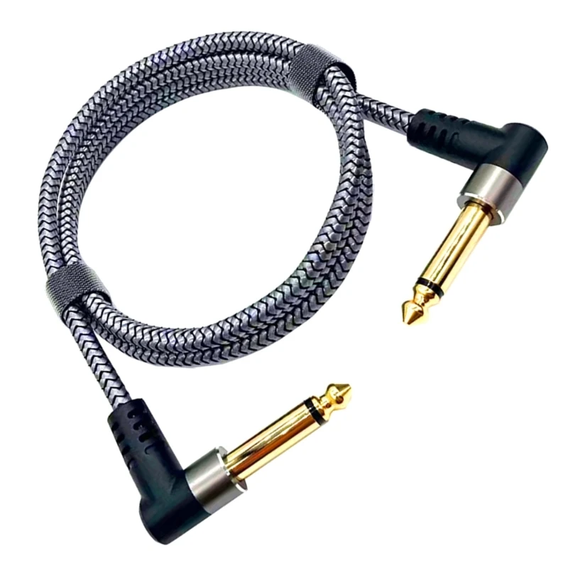 Guitar Effects Cable 15/30/50cm Pedal Cable Instruments Patch Cord 6.35 Electric Guitar Effect Wire Metal Head Guitar Accessory